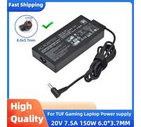 20V 7.5A 6.0*3.7MM 150W adaptateur secteur chargeur alimentation pour ordinateur portable pour ASUS TUF Gaming F15 FX506LH-HN236W ADP-150CH B G731GT GL531GT avec prise EU