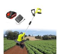 20V Garden Tiller Rotavators Portable Cordless Electric Rotavator, with 4000mAh Rechargeable Battery and Charger, Electric Hand Tiller Soil Cultivator for The Garden, Vegetable Plots(L)
