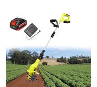 20V Garden Tiller Rotavators Portable Cordless Electric Rotavator, with 4000mAh Rechargeable Battery and Charger, Electric Hand Tiller Soil Cultivator for The Garden, Vegetable Plots(S)