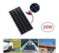 20W 12V panneau solaire polysilicium panneau solaire Portable cellule solaire chargeur de batterie solaire mousqueton pour batterie externe pompe de lampe extérieure