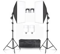 20w/30w/40w Softbox Lighting Kit Continuous Photography Lighting Kit E27 Bulb Photo Studio Lights Equipment for Camera Shooting 70W UFO Bulbs