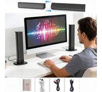20W Barre de son Bluetooth amovible, Haut-parleurs stéréo, Prise de carte, Entrée audio, Radio FM, Interface Lotus, Mode double filaire et sans fil, Convient pour TV, Ordinateur, Projecteur Divertisse