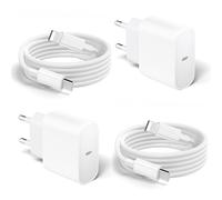 20W Chargeur pour iPhone, PD3.0 Prise USB C avec 2M Câble Lighting 2Pack | 20W Chargeur pour iPhone Charge Rapide, Chargeur USB C pour iPhone 14 Pro Max/13 Pro/12/11/Mini/SE/XS/XR/Pad - Blanc+Blanc