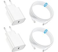 20W Chargeur Rapide et Chargeur pour iPhone 14/14 Plus/14 Pro/14 Pro Max/13 12 11, 2-Pack Chargeur USB C 2M câble de Charge Rapide Prise Adaptateur d'alimentation Prise de Charge Prise de réseau