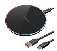 20W Chargeur sans Fil Rapide, Chargeur à Induction Qi avec Ouverture de l'Indicateur Intelligent Compatible avec iPhone 15 14 13 12 11 Pro Max, Samsung Galaxy S24/S23/S22/S21/S20/S10, Note 20/10