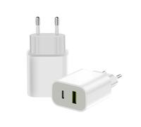 20W Chargeur USB C 2PCS, Prise Rapide Adaptateur i-Phone 17 16 15 14 13 12 11 Pro Max SE XS XR 8 7 6S Plus Mini SE, lPad, G alaxy S23 S22 S21 Secteur Type C USBC Double Bloc Mural Alimentation