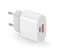 20W Chargeur USB C, Prise USB Multiple 2 Ports Adaptateur Charge Rapide Universel Prises Secteur USB Type C pour Apple iPhone 17 Pro Max Air 16 15 14 13 12 11 Pro Max Plus Mini X XS XR SE 8, iPad