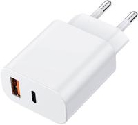 20W Chargeur USB C USB A Rapide 2 Ports PD QC3.0 Compatible avec iPhone 14/13/12/12 Mini/12Pro/12 Pro Max/11/11 Pro Max/XS Max/XR/X Samsung Galaxy Xiaomi Huawei Adaptateur