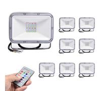 20W LED Flood Light with Remote,RGBW Colors Changing,4 Mode Outdoor Decor Landscape Lights for Yard Garden Playground(8 packs)