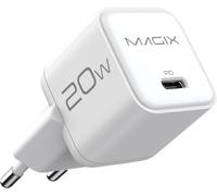 20W NANO USB-C GaN PD Power Delivery Charger for iPhone 14/14 Pro/14 Pro Max/13 Pro Max, Galaxy, iPad (EUR PLUG) (White)