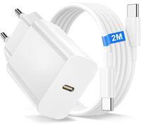 20w Usb C Charger With Usb C Cable For Iphone 16/16 Pro/16e/16 Plus/15/15 Plus/15 Pro/Ipad Pro/Ipad Air, Fast Charger Wall Plug Type C Power Supply With 2m Usb C To Usbc Cable