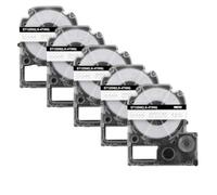20x 12 mm SS12KW Rassette d'étiquette Compatible Compatible avec ST12KW Fonctionne avec LW-300 LW-400 LW-600P(20PK White on Clear)