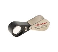 20X 21Mm Led Loupe bijoutier Loupe pliable lentille Triplet achromatique avec boucle Uv Led lumières Loupe gemme outil optique