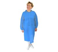 20x ARNOMED Blouse bleue de protection PP Bleu, Blouse médicale homme jetables XL- 145x115cm, 4 boutons-pression, Blouse jetable 23g/m², Blouse jetable, Blouse jetable, vêtements médicals
