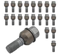 20x Boulons de roue M14x1.5 spherique 2-parties R14 argent pour Porsche 911 991