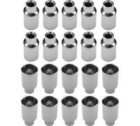 20x Butée De Gaine Frein Embout Acier Pour Vélo Vtt Vtc Électrique Bmx Route Ville, Argent