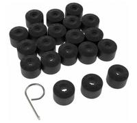 20x Cache écrou,Plastique noir,Protection boulon roue,Véhicule Volkswagen .