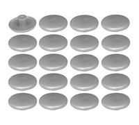 20x Cache vis en plastique 4 x 2,7 x 11,8mm Confirmat Meuble Capuchon Bouchon Trou Protection Universel, gris aluminium