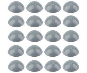 20x CACHE VIS PLASTIQUE GRIS Ø14MM AVEC LÈVRE D'ÉTANCHÉITÉ POUR VIS À TÊTE CYLINDRIQUE BOMBÉE CAPUCHON