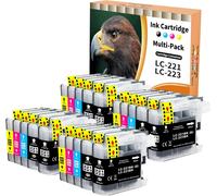 20X Cartouches D'Encre Compatibles Avec Brother Lc-221 Lc-223 Pour Dcp-J4120 Dcp-J562 Mfc-J4420 Mfc-J4620 Mfc-J4625 Mfc-J480 Mfc-J5320 Mfc-J5620 Mfc-J5625 Mfc-J5720 Mfc-J680 Mfc-J880 Dw