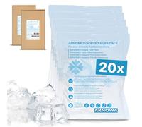 20x Compresses réfrigérantes jetables 12x15cm d’ARNOMED®, poches réfrigérantes à plier directement, compresses réfrigérantes instantanées pour gonflements et blessures, compresses réfrigérantes