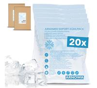 20x Compresses réfrigérantes jetables 15x17cm d’ARNOMED®, poches réfrigérantes à plier directement, compresses réfrigérantes instantanées pour gonflements et blessures, compresses réfrigérantes