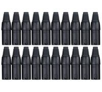 20x Connecteur Cable XLR DMX Male 3 Broches Plug Adapter DJ PA Scene Set Noir