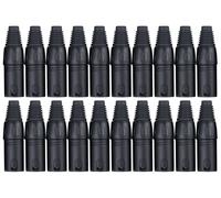20x Connecteur Cable XLR DMX Male 3 Broches Plug Adapter DJ PA Scene Set Noir