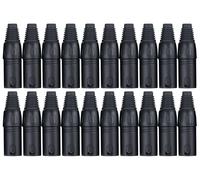 20x Connecteur Cable XLR DMX Male 3 Broches Plug Adapter DJ PA Scene Set Noir