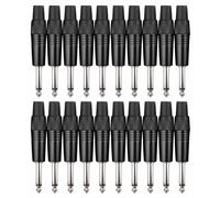 20x Connecteur Jack 6.35mm Mâle Mono Soudure Cable Audio Plug Adaptateur Souder