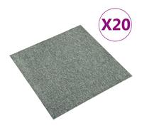 20x Dalles de Tapis de Sol 5 m² Gris Moquette Cuisine Salon Maison vidaXL
