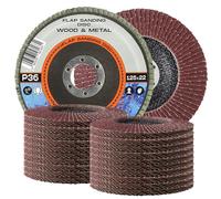 20x Disques Abrasifs à Lamelles Meulage 125 x 22,2 mm Grain 36 Métal Acier Bois Roues à Feuillets Abrasif Ponçage Rouille Polissage Finition Qualité Supérieure