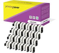 20x DK-22225 38mm x 30,48m Compatibles Étiquettes continues pour Brother P-Touch QL-1050 QL-1060N QL-1110NWB QL-1100 QL-500 QL-500BW QL-560VP QL-570 QL-580 QL-700 QL-710W QL-800 QL-810W QL-820NWB