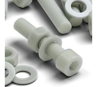 20x douilles tête en super nylon, renforcé de fibre de verre, M8 x 40mm, écrous et boulons en plastique, rondelles