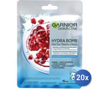 20X Ensemble Garnier Masque Hydra Bomb Tissu Énergisant