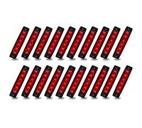 20X Feux de Gabarit LED Feux Latéraux Eclairage Rouge,LED Côté Marqueur Feux Indicateurs De Position 12V Étanche LEDs Feuxs de côté pour Camion Remorque Camion Bus Bateau