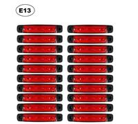 20x Feux de Gabarit Marqueur Rouge 24V Feux de Position Arrière pour Camion Châssis Remorque MAN DAF Volvo Scania Fiat Renault