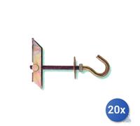 20x Fischer Goujon A Papillon Kdh 6 Avec Oeillet Ouvert MM 16 Vis M 6X100