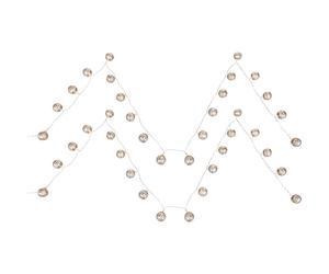 20x LED boule de cuivre chaîne lumineuse X-MAS éclairage décoratif lampes de Noël argent, lot de 2