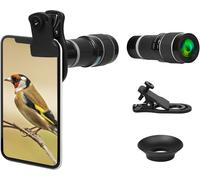 20X Long Focal Lens Long Focus Telephoto Lens Cell Phone Lens with Clip Lens Kit for Cell Phone iOS iPhone and Most Android Smartphones
