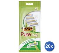 20X Lot Bic Rasoirs Jetables Lady 4 Pièces Pure 3 Lames