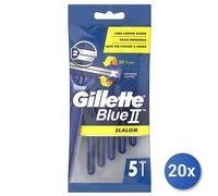20X Lot Gillette Rasoirs Jetables Blue II 5 Pièces Slalom