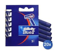 20X Lot Rasoirs Jetables Gillette Blue II 5 Pièces Boîte