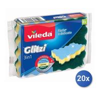 20X Lot Vileda Éponge Glitzi 3En1