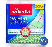 20X Lot Vileda Sols Hygiène Super +30% Microfibre 50X45Cm 3Pz