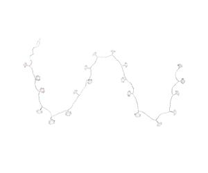 20x lumières LED chaînes roses fleurs décoration de Noël éclairage lampes à piles blanches