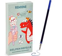 20x Mines De Rechange Pour Squeezies Stylo Gel Anti-Stress, Pointe 0,7 Mm, Hauteur 11 Cm, [20 Bleu]