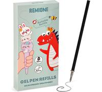 20x Mines De Rechange Pour Squeezies Stylo Gel Anti-Stress, Pointe 0,7 Mm, Hauteur 11 Cm, [20 Noir]