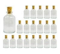 20x Mini Bouteille en Verre 30 ml avec Bouchon en Liège- Petit Flacon pour Diffuseur, Cadeaux de Mariage