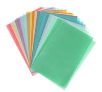 20x Papier Vitrail Couleur, 20 Couleurs Différentes, A4 Papier Transparent Couleur, Papiers Vitrail Loisir Creatif, Papiers Calque Couleurs Transparent pour Faire des Lanternes et Bricolage